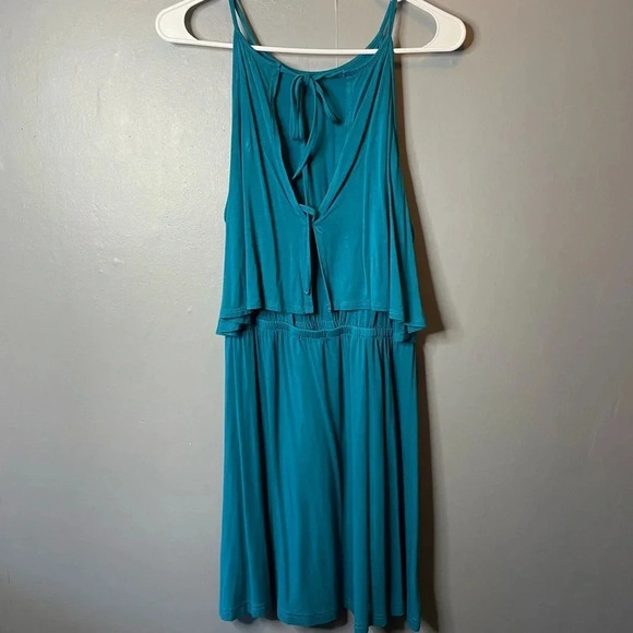 American eagle teal high neck, mini dress Size medium - Picture 3 of 3